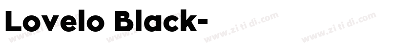 Lovelo Black字体转换
